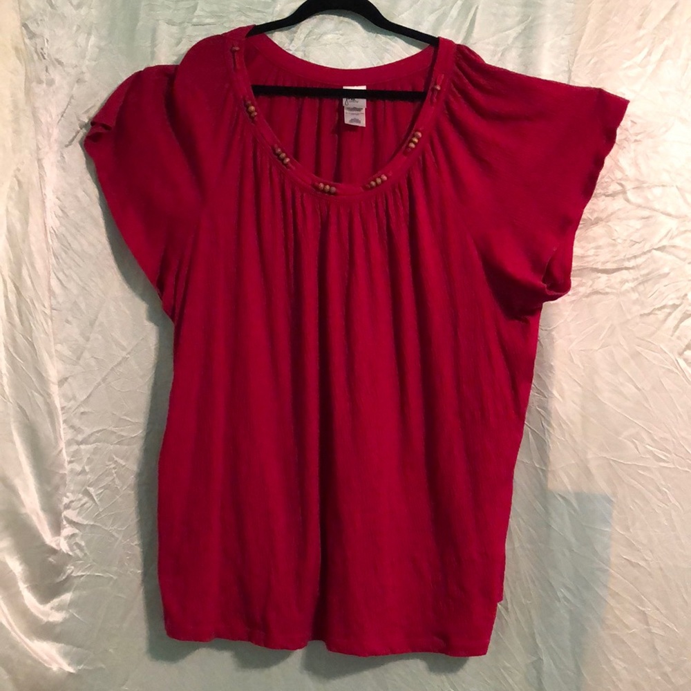 JMS bright pink light weight blouse